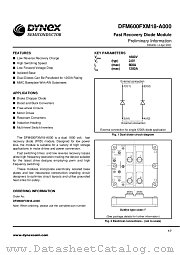 DFM600FXM18-A000 datasheet pdf Dynex Semiconductor