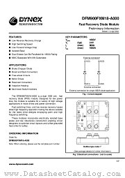 DFM900FXM18-A000 datasheet pdf Dynex Semiconductor