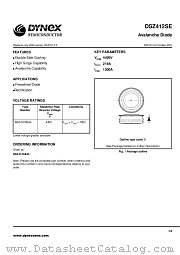 DSZ412SE44 datasheet pdf Dynex Semiconductor