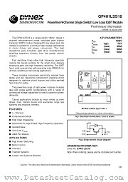 GP401LSS18 datasheet pdf Dynex Semiconductor