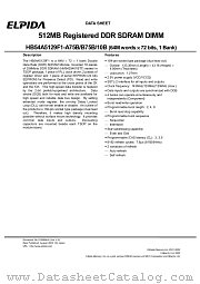 HB54A5129F1-B75B datasheet pdf Elpida Memory