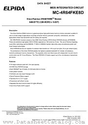 MC-4R64FKE8D datasheet pdf Elpida Memory