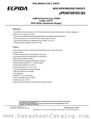 PD45128163G5-A75SU-9JF datasheet pdf Elpida Memory