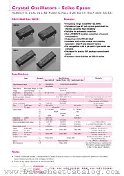 SG531 datasheet pdf Epson Company