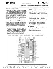 XRT74L73 datasheet pdf Exar