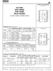 54LS00 datasheet pdf Fairchild Semiconductor