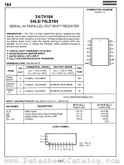 54LS164 datasheet pdf Fairchild Semiconductor