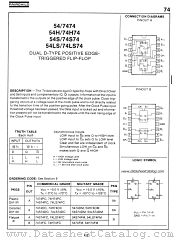 54LS74 datasheet pdf Fairchild Semiconductor