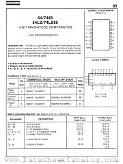 54LS85 datasheet pdf Fairchild Semiconductor