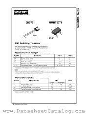 2N5771 datasheet pdf Fairchild Semiconductor