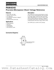 FAN4040CIX33 datasheet pdf Fairchild Semiconductor