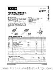 FQI13N10L datasheet pdf Fairchild Semiconductor