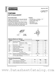 FQP2N80 datasheet pdf Fairchild Semiconductor