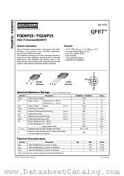 FQU6P25 datasheet pdf Fairchild Semiconductor