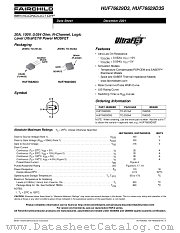 HUF76629D3 datasheet pdf Fairchild Semiconductor