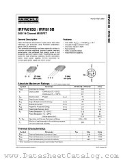 IRFI610B datasheet pdf Fairchild Semiconductor