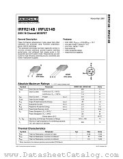 IRFU214B datasheet pdf Fairchild Semiconductor