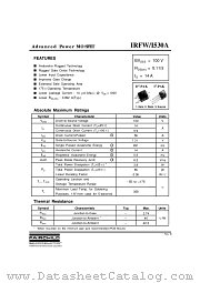 IRFW530A datasheet pdf Fairchild Semiconductor