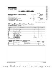 KSC5338DW datasheet pdf Fairchild Semiconductor