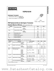 KSP64 datasheet pdf Fairchild Semiconductor