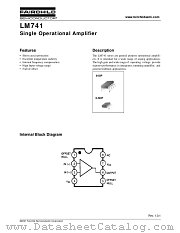 LM741 datasheet pdf Fairchild Semiconductor