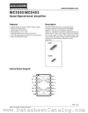 MC3403 datasheet pdf Fairchild Semiconductor