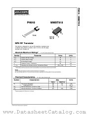 MMBT918 datasheet pdf Fairchild Semiconductor