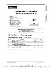 P6KE15CA datasheet pdf Fairchild Semiconductor