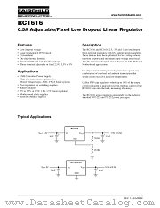 RC1616 datasheet pdf Fairchild Semiconductor