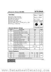 SFW9640 datasheet pdf Fairchild Semiconductor