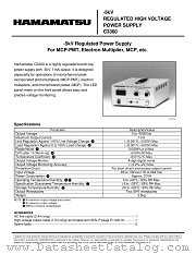 C3360 datasheet pdf Hamamatsu Corporation