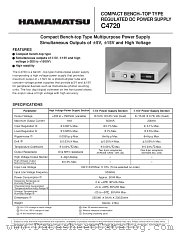 C4720 datasheet pdf Hamamatsu Corporation