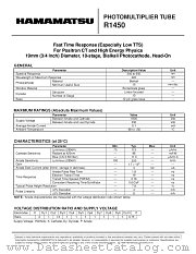 R1450 datasheet pdf Hamamatsu Corporation