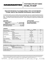 R1463P datasheet pdf Hamamatsu Corporation