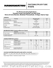 R1878 datasheet pdf Hamamatsu Corporation