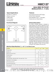 HMC137 datasheet pdf Hittite Microwave Corporation