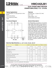 HMC442LM1 datasheet pdf Hittite Microwave Corporation