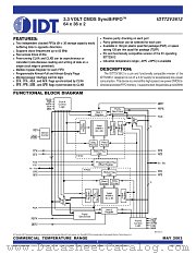 IDT72V3612 datasheet pdf IDT