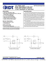 IDT74LVCH162374A datasheet pdf IDT