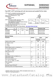 SKP06N60 datasheet pdf Infineon