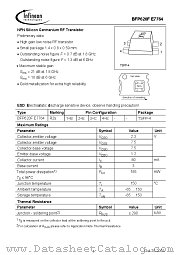 BFP620FE7764 datasheet pdf Infineon