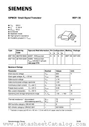 BSP135E6906 datasheet pdf Infineon