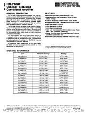 ICL7650 datasheet pdf Intersil