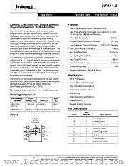 HFA1113 datasheet pdf Intersil