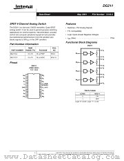 DG211 datasheet pdf Intersil