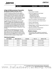 ICM7218 datasheet pdf Intersil