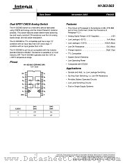 HI-303/883 datasheet pdf Intersil