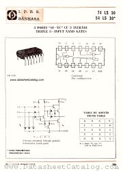 54LS10 datasheet pdf IPRS Baneasa