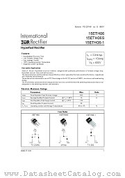 15ETH06 datasheet pdf International Rectifier