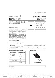 20ETS08FP datasheet pdf International Rectifier